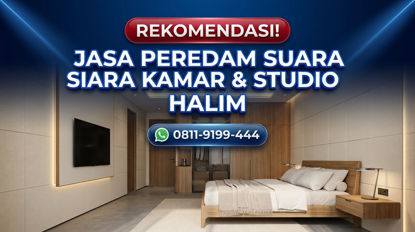 REKOMENDASI! Jasa Peredam Suara Kamar & Studio Halim – Hasil Rapi & Awet Tahan Lama